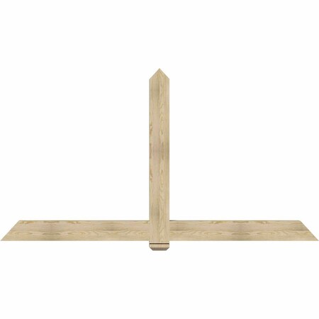 Ekena Millwork Eugene Rough Sawn Timber Gable Bracket, Douglas Fir, 96"W x 52"H x 4"D x 6"F, 13/12 Pitch GBW096X52X0406EUG00RDF